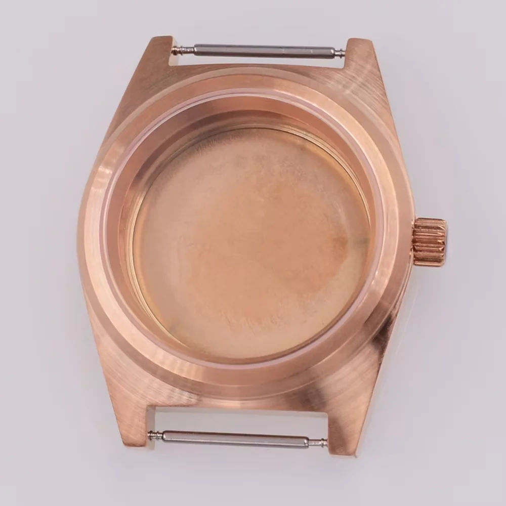 

38mm Watch Case Sapphire Glass FIT NH35 NH36 PT5000 ETA2824 ST2130 Movement Rose gold Case