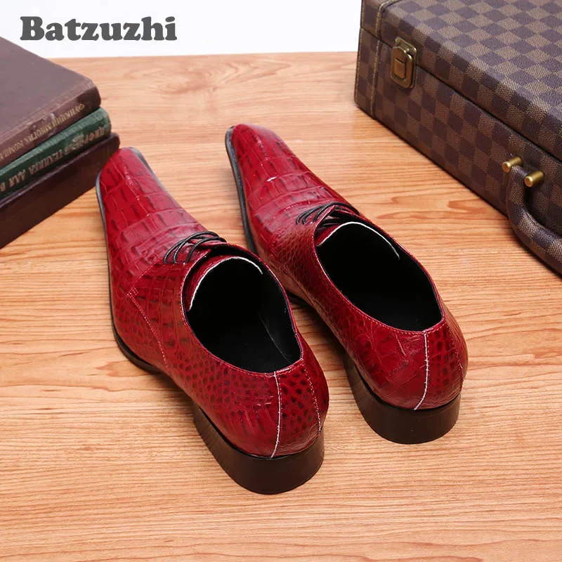 

Batzuzhi Formal Leather Luxury Fashion New Men Dress Shoes Groom Wedding Shoes Men Luxury italian style Oxford Shoes Big US12