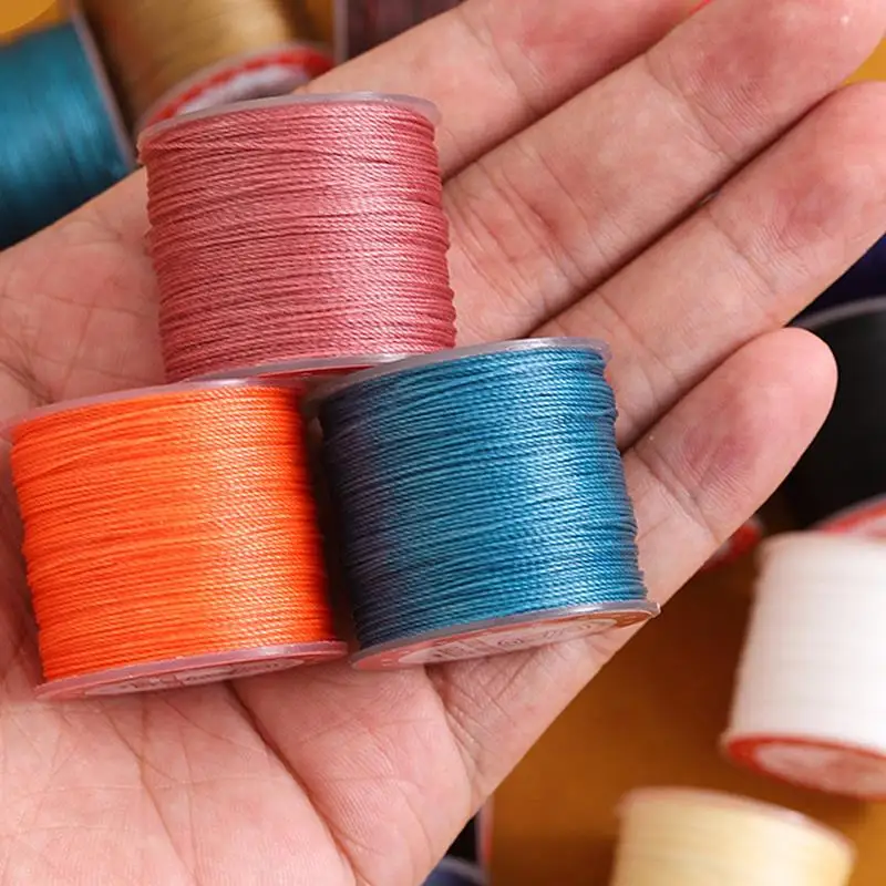 20M/Roll 0.6MM Waxed Thread Cord Leather Line DIY Handicraft Craft Sewing Wax Thread Cord Round Leather Sewing Wax Thread