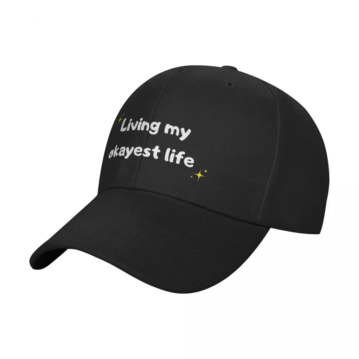 

Living my okayest life ,funny graphic tee shirt Baseball Cap fishing hat golf hat genuine Baseball Men Women's