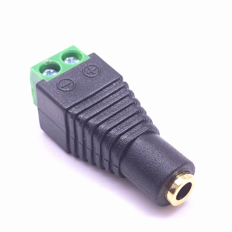 2 Pole Male Or Female Mono 3.5mm Green Screw Hole Terminal Plug Headphone Microphone Speaker Audio Maintenance Connector A2