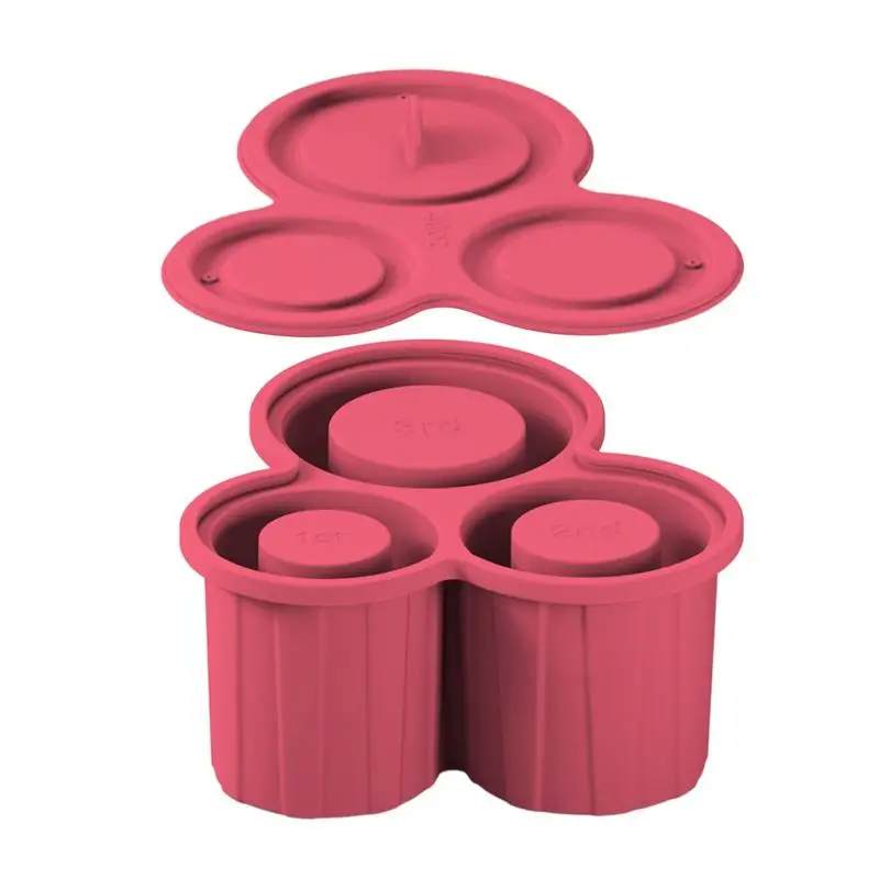 Cylinder Ice Cube Tray Tumbler Reusable Summer Silicone Ice Molds With Lid For Drink Coffee Juice Whiskey Ice Maker