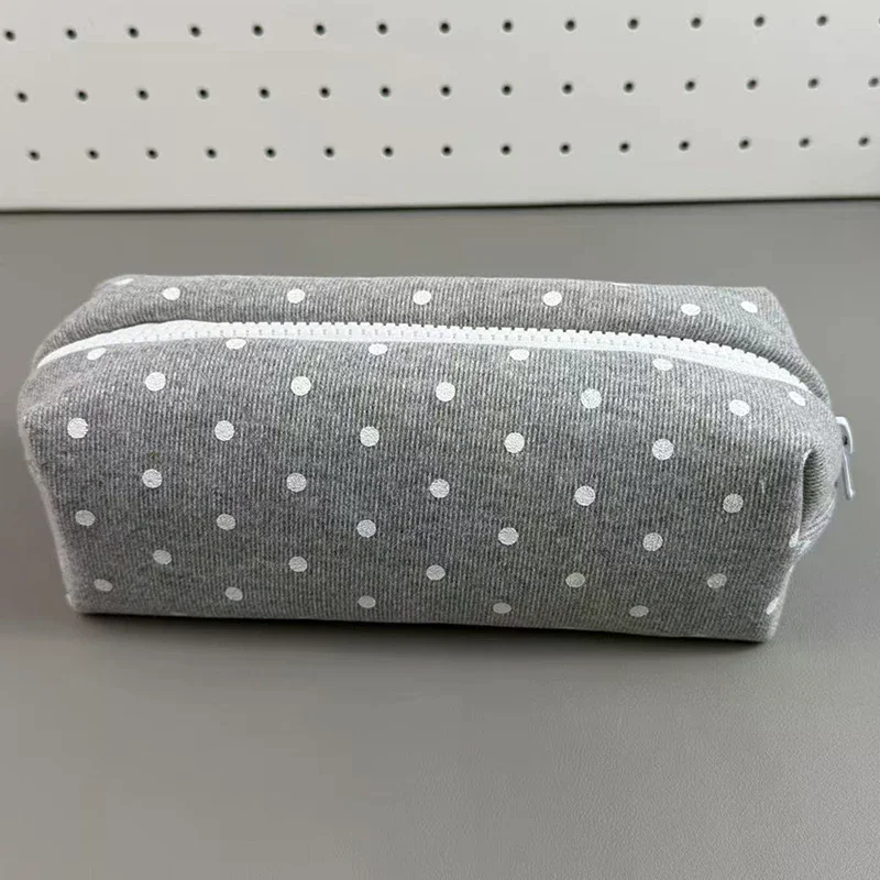 Polka Dot Design Pencil Case Large-capacity Soft Touch Pen Bag Stationery Pouch Stationery Organizer Back To School