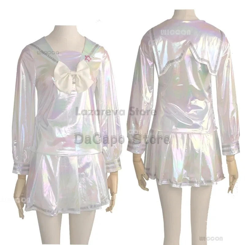 

2025 yiyiNEEDY GIRL OVERDOSE KAngel Cosplay Costume Ribbon Lolita Shoes Skirt Uniform Wig Hallowmas COS Laser Color Skirts R