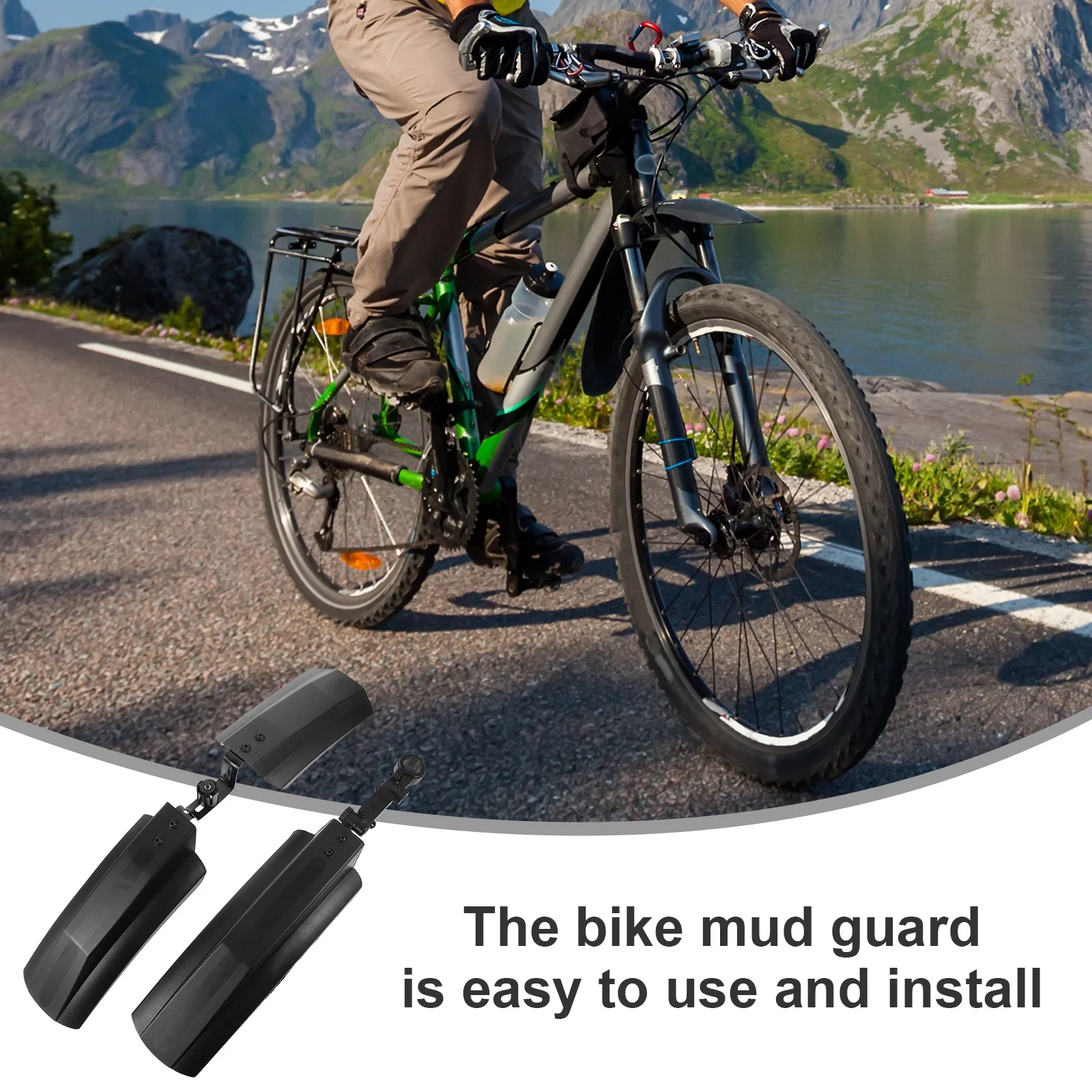 

1Set Durable Cycling Mudguards Practical Bike Mudguard Splash Guard Mountain Bike Mudguard Portable