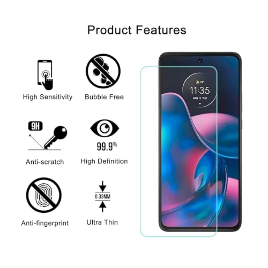 Защитная пленка для экрана Motorola Moto Edge 2022, цельная защитная пленка из закаленного стекла HD 9H Hardn, противоскользящий чехол Frien