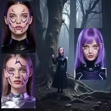 

Аниме Huntrix N Hunters K-Pop Devil Boys Jinu Rumi татуировки наклейки в полоску для тела косплей костюм реквизит для вечеринки на Хэллоуин