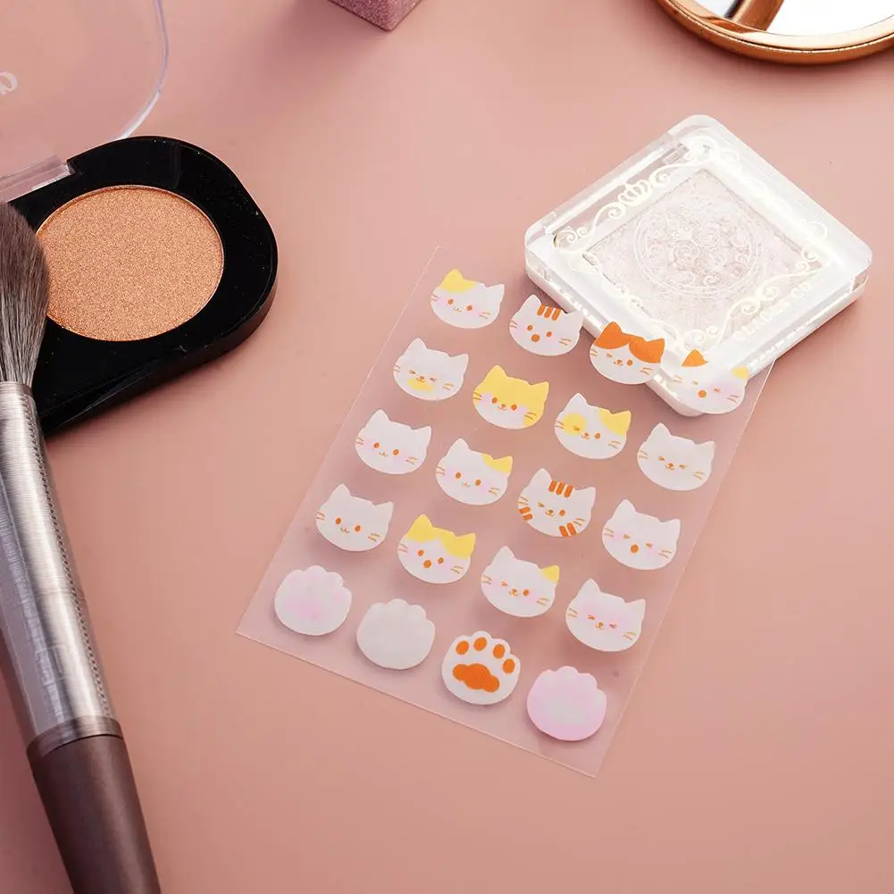 20 Stück Cartoon Katze Akne Patch Hydro kolloid Akne Patch Akne Patch Patches Flecken Markierungen Concealer Reparatur Aufkleber wasserdicht