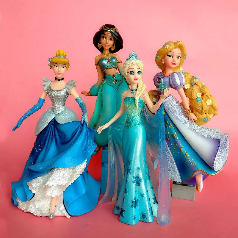 20cm Disney Frozen Elsa Anna Snow White Rapunzel Anime Figure Model Doll Desktop Decoration Gift Collectible Toys Pvc Gift