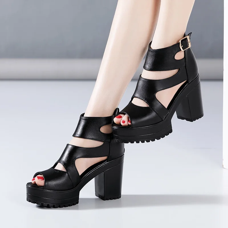 32-43 Fashion Rome Style Platform Sandals Women Party Shoes 2022 Summer Thick Heels Gladiator Sandals Female Peep Toe Sandals