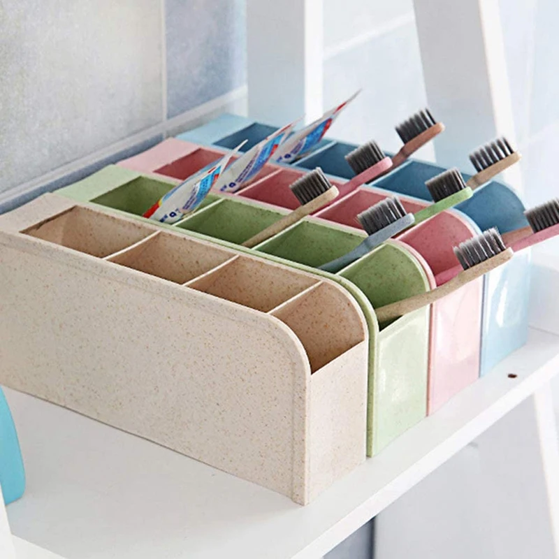 Pen Holder Desk Storage Box Pen Holder Desktop Pencil Storage Box Office School Household 4-Piece Multifunctional Desk