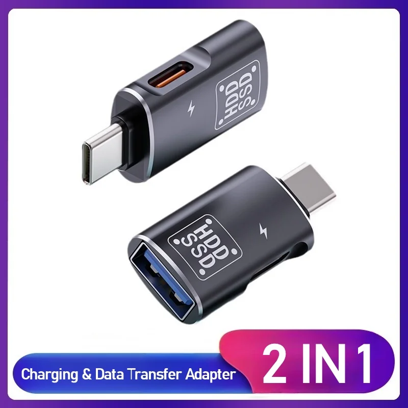 2IN1 Metal OTG USB Type C Adapter Multi 5V 2A USB-C Charging Adaptador Support U Disk Reader For SmartPhone Tablet Macbook Ipad