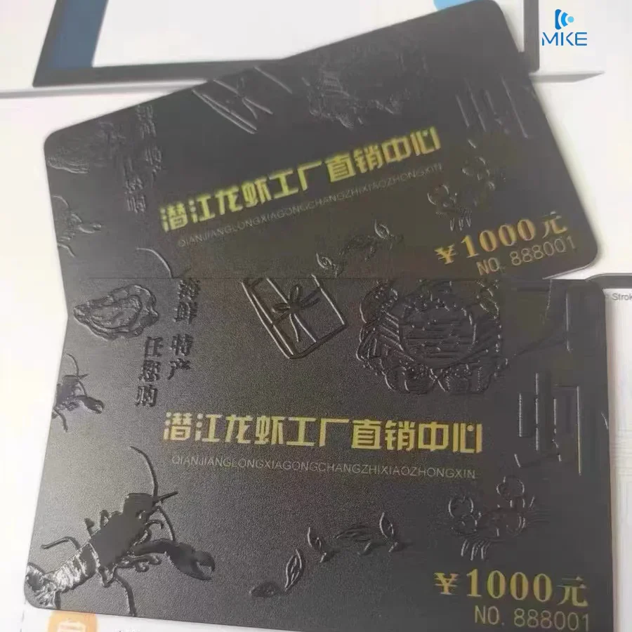 

Изготовленные на заказ визитные карточки ПВХ УФ-печать Матовые черные матовые карты ПВХ