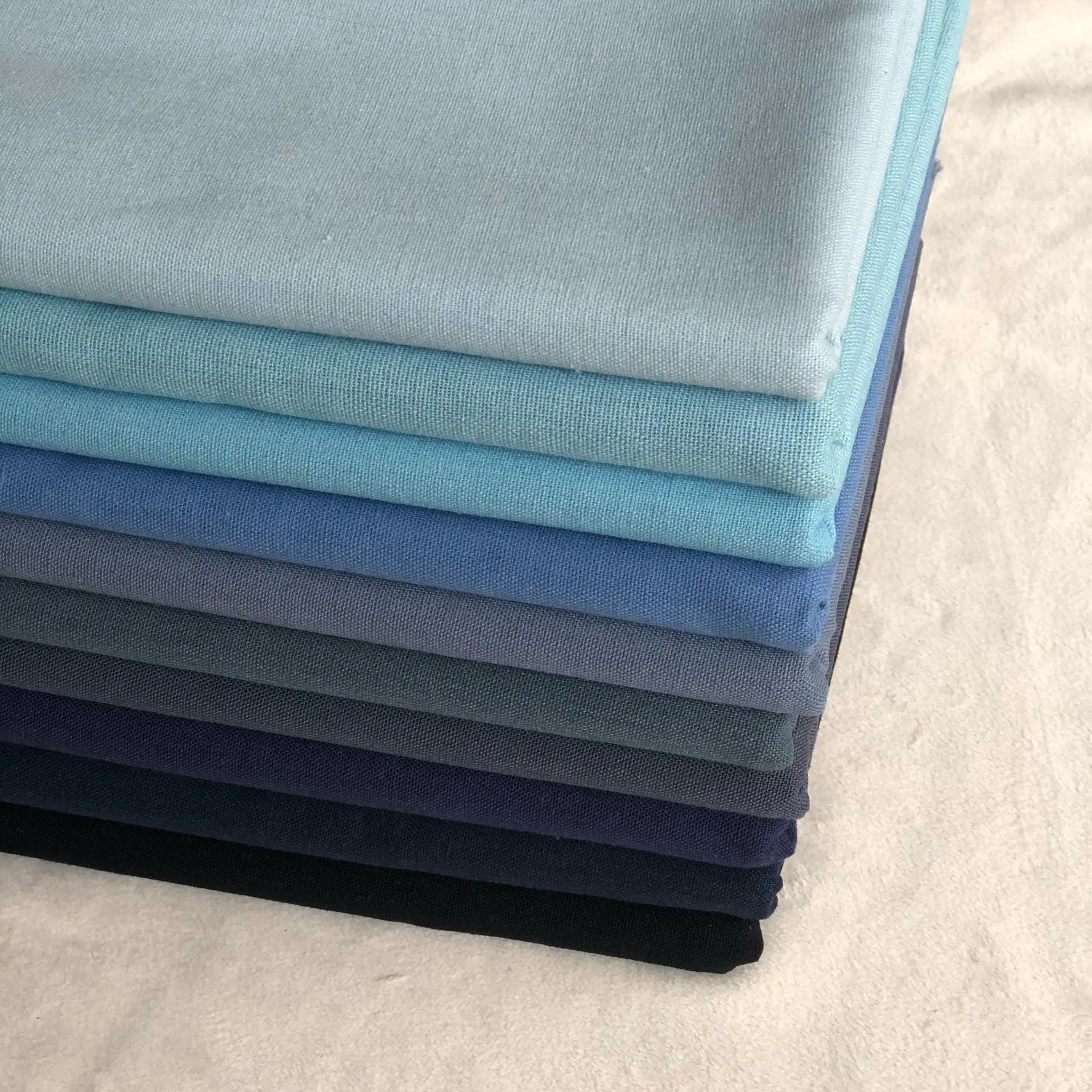 Spring and Summer Plain Color Linen Cotton Fabric 70% Cotton 20% Linen 10% Viscose DIY Cheongsam Pants Skirts Clothing Fabric