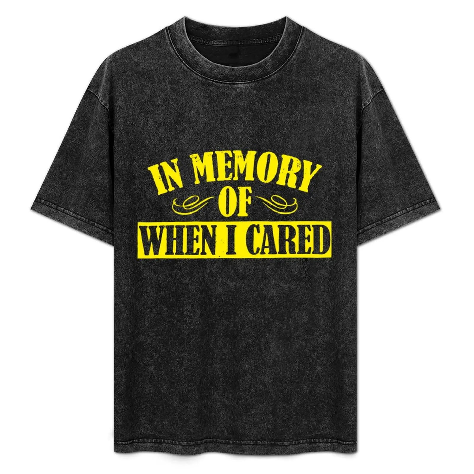 

In Memory of When I Cared T-Shirt customs funny gifts mens graphic t-shirts anime