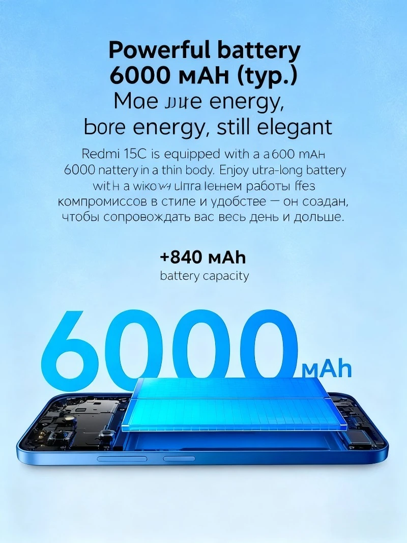 Xiaomi Redmi 15C Versione 6,9 pollici 120Hz Alta frequenza di aggiornamento 50MP AI Fotocamera 33W Ricarica rapida Telefoni cellulari Smartphone