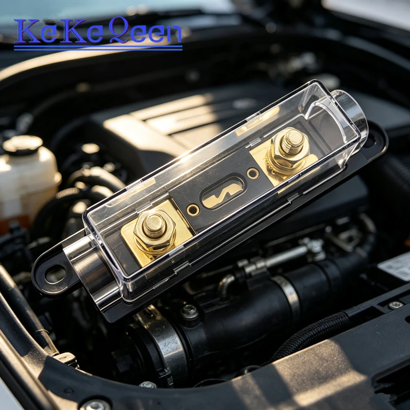 ANL-Sicherungshalter zum Anschrauben für Kfz-Audio, 30A-500A, 40A, 60A, 70A, 80A, 100A, 150A, 125A, 175A, 200A, 250A, 300A, 350A Sicherungen AMP – Detail 4