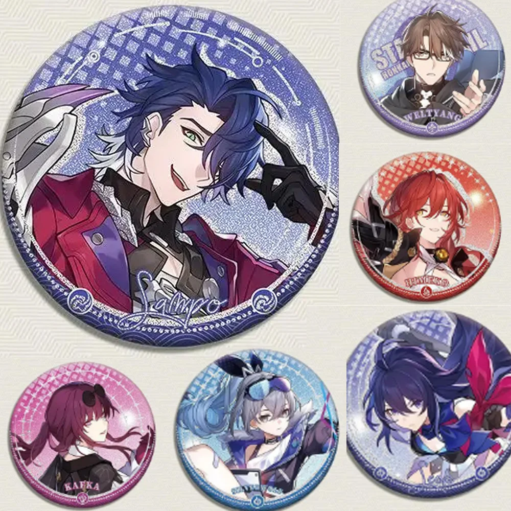 Honkai: Star Rail Imbibitor Lunae Jingliu Blade Topaz Welt Yang Guinaifen Cosplay Badge Pin Game Anime Brooch Accessories Prop