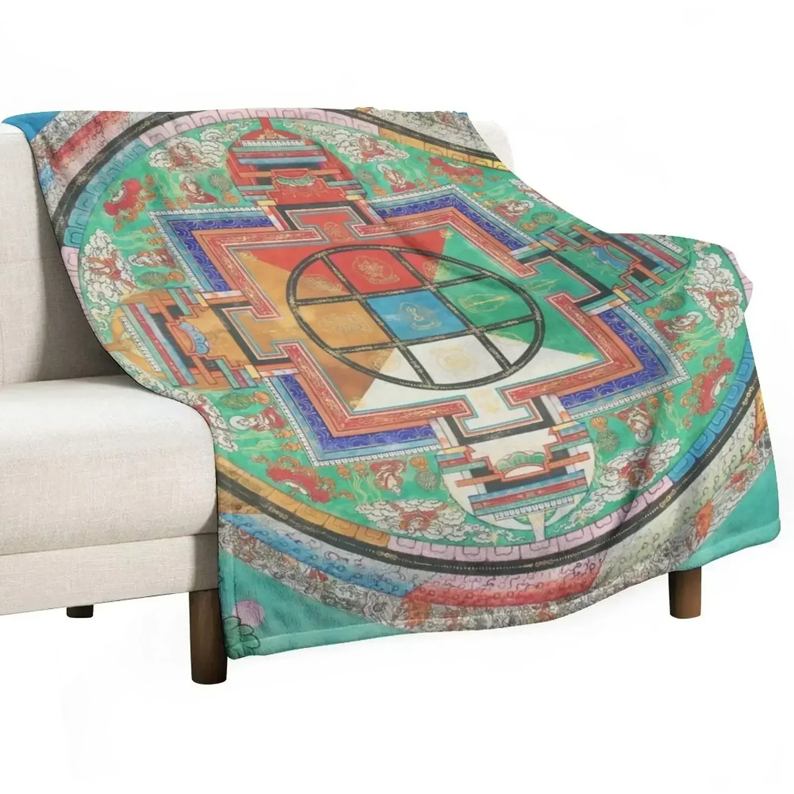 

Buddhist Mandala Thangka Art Throw Blanket Hairys for sofa Blankets