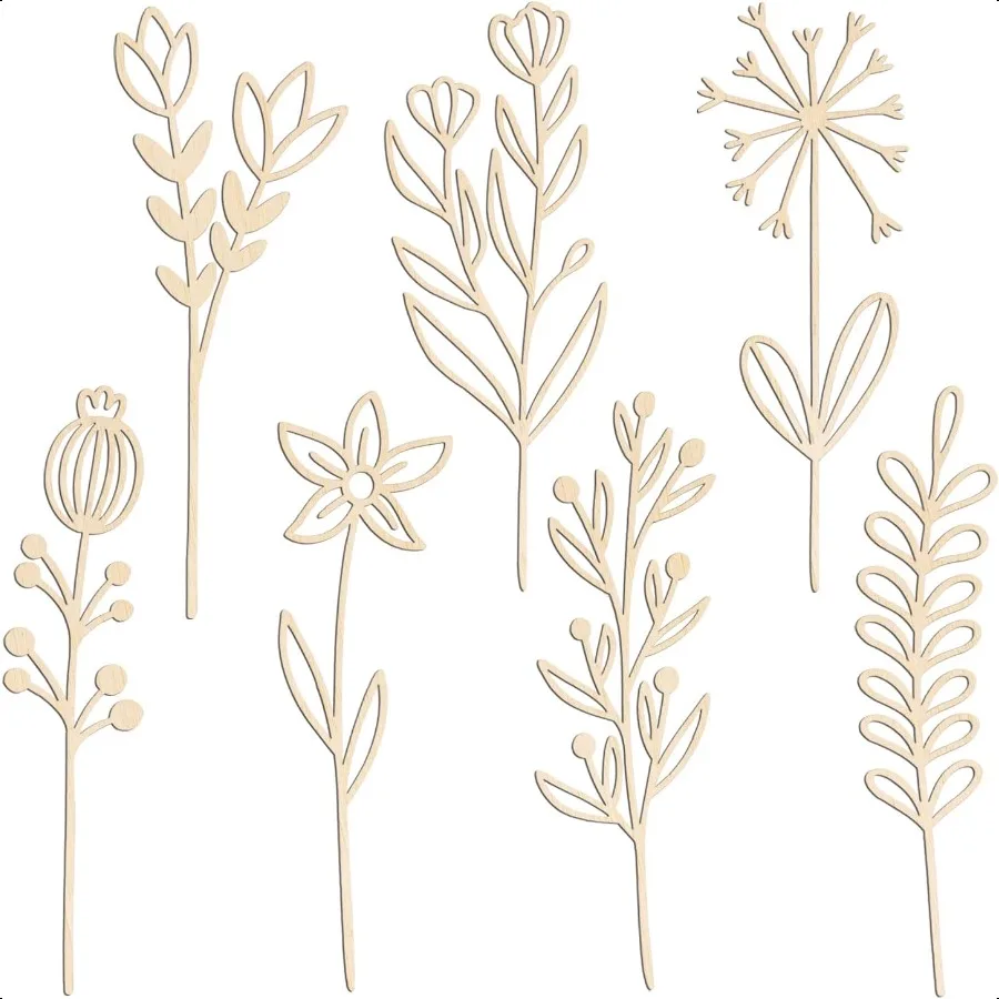 

Wooden Flowers Wildflower Wall Decor 7 Pcs Colorable Wood Flowers Cutout Signs Boho ry Decor for Girl Baby Bedroom Living Room