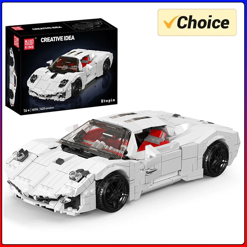

Mold King 10196 Технический автомобиль Игрушки MOC Белый Utopia Супер Автомобиль Строительный блок Сборка Модель автомобиля Кирпич Детский Рождественский подарок