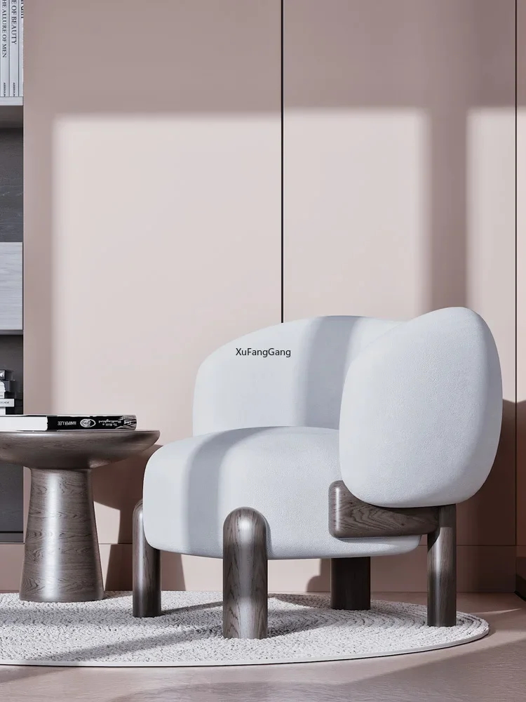 Armchair Balcony, Designer Sofa Chair Nordic Single Chair, Solid Wood Lounge Chair, Floor Chair, Vanity Chair Furniture Sofa