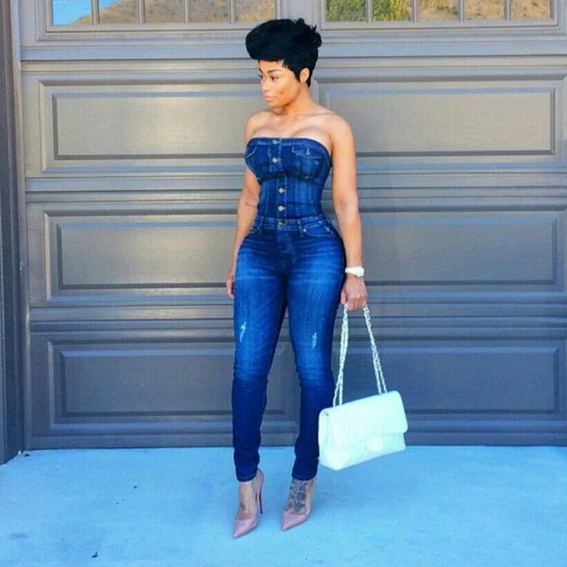 

Woman Jeans Overalls Fall Blue Sleeveless High Waisted Ripped Washed Slim Long Wide Leg Jeans Pants for Women Clothing