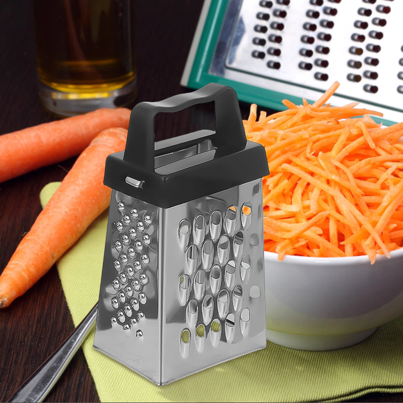 

3Pcs Stainless Steel Grater Mini Cheese Grater Multi Function Vegetable Cutter for Kitchen Tomato Egg Potato Slicing Tool
