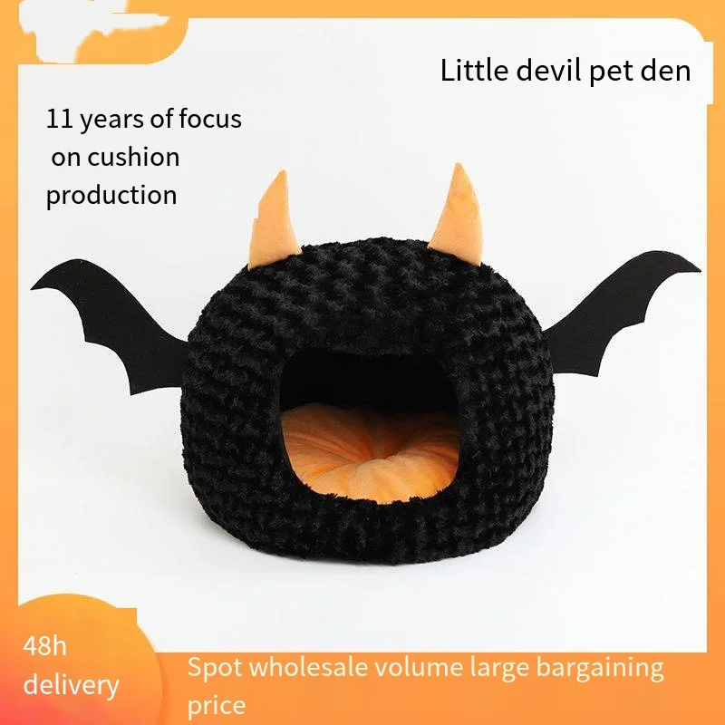 Pet House Halloween Imp Cat Litter Big Space Fall and Winter Warmth Teddy Fadou Puppy Kennel Cat House Christmas Gift