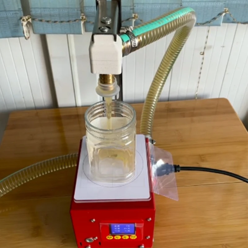 Honey Weighing And Filling Machine Commercial Viscous Liquid Sesame Peanut Butter Laundry Detergent Edible Oil Filler