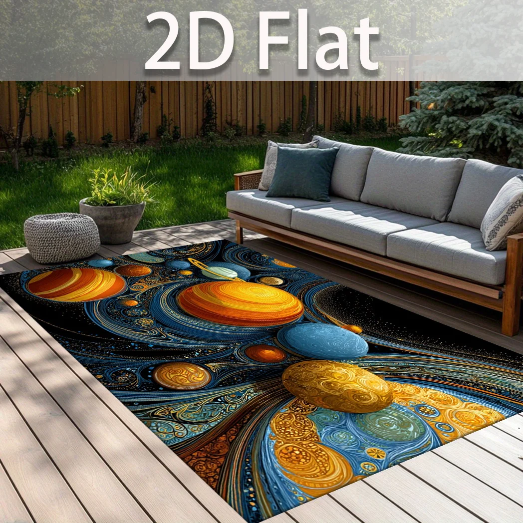 Space Planet Carpet Living Room Large Rug Starry Night Sky Bedroom Decor Galaxy Universe Area Rugs Sofa Floor Mat New