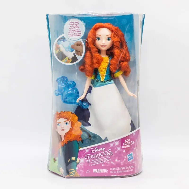 Disney Princess Cinderella Merida Rapunzel Anime Figures Magic Color Changing Clothing Doll Toys Model Kids Birthday Gifts