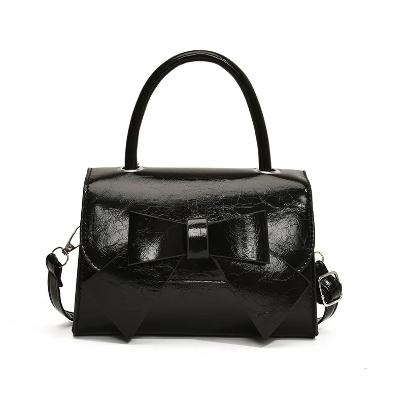 

New Fashion Texture Trendy Minimalist Square Handbag with Bow Design for Women's Crossbody Bag