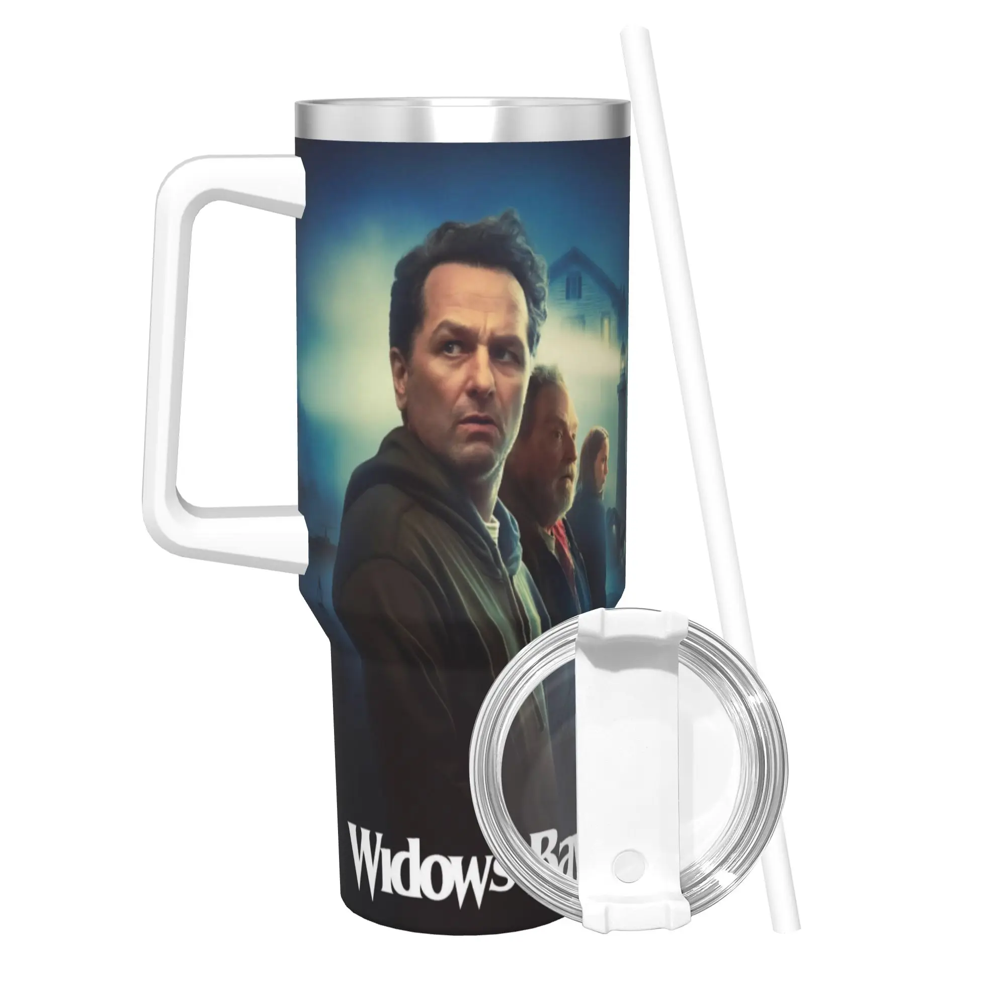 Widow's Bay Horror Movie 2026 Tumbler 40oz Stainless Steel Double Wall Vacuum Insulated  Tumblers Mug With Straw