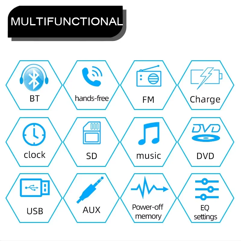 PolarLander 1 Din Car MP3 24V يدوي DVD مشغل أقراص مضغوطة FM الارسال SD/AUX/USB لاسلكي للتحكم عن بعد شاحن بلوتوث