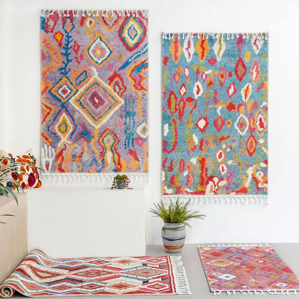 

Скандинавские марокканские ковры для гостиной, домашние моющиеся коврики, богемный этнический ковер, украшение, мягкий хлопковый коврик для спальни, большой ковер