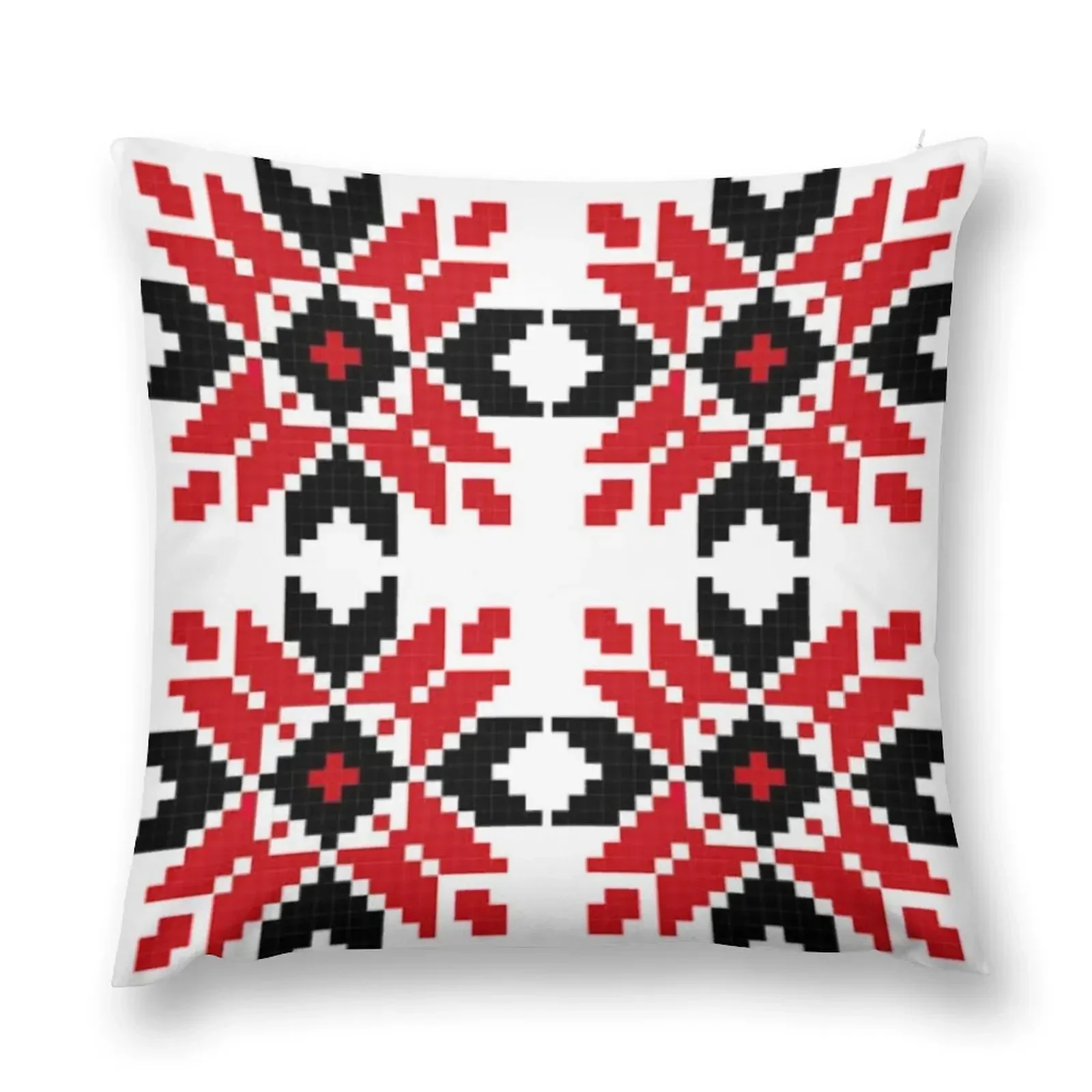 Eastern Europe Pattern, Traditional Folk, Folklor Throw Pillow Decorative Sofa Cushion christmas pillowcases pillow