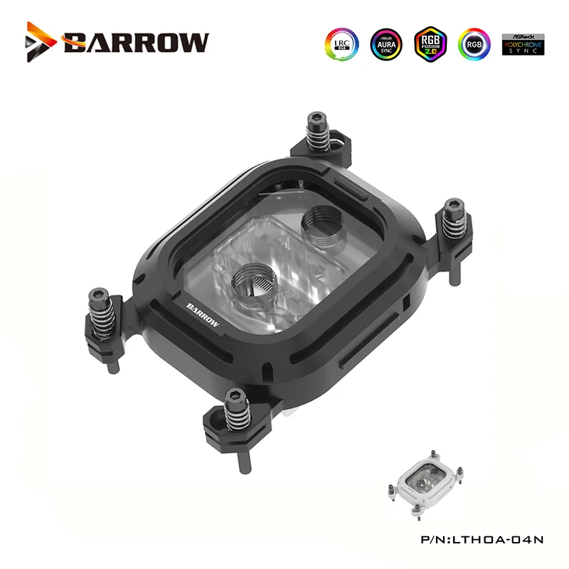 Barrow CPU Water Block For AMD AM4 AM3,AM3+ FM2 ARGB Cooling Cooler,+5V 3pin,White Black ,LTHOA-04N