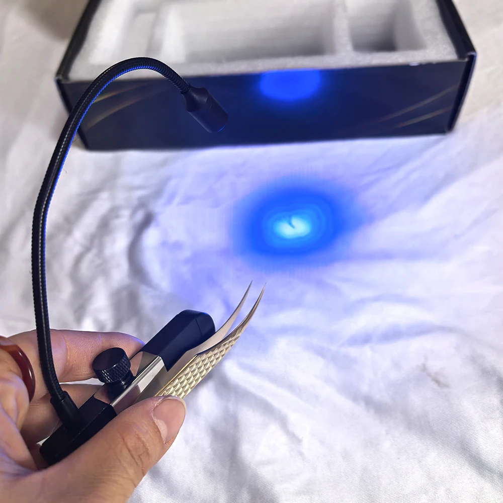 

Eyelash Tweezers With Led UV Light Eyelash Extension Light Lamp 400nm UV Lash Extension Glue Light on Tweezers UV Lamp Eyelashes