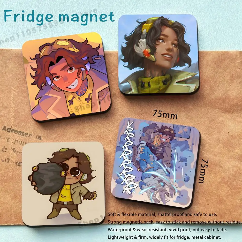 Venture Anime O-Overwatch Fridge Magnetic Magnet PVC Memorial Decor for Family Friends Students Adults
