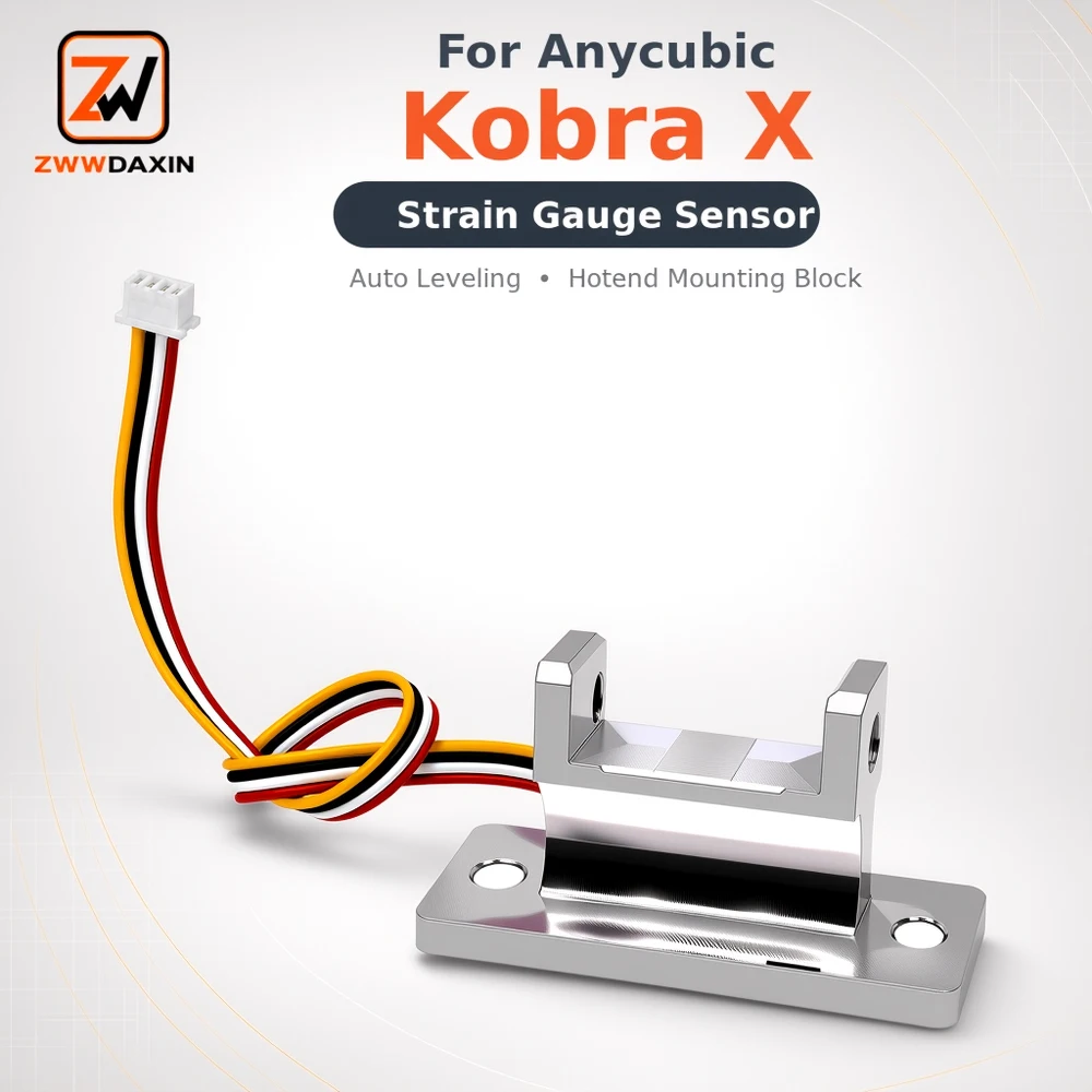 Dehnungsmessstreifensensor für Anycubic Kobra X 3D-Drucker Hotend-Montageblock Auto-Leveling-Extruder Ersatzteile – Detail 1