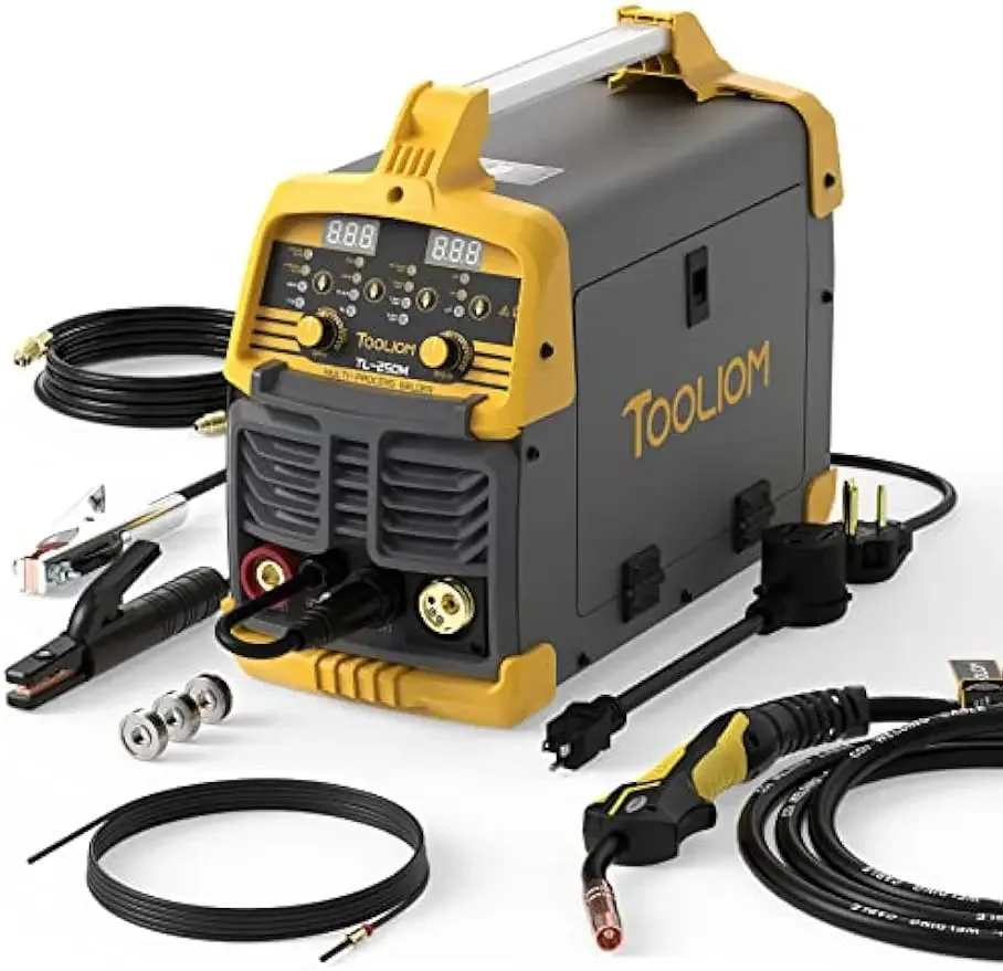 TOOLIOM Aluminum MIG Welder 250A 110V/220V Dual Voltage MIG/Lift TIG/Stick 3 in 1 Welding Machine