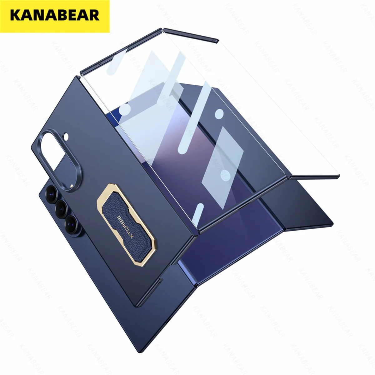 

Slim Full Cover Case for Samsung Z TriFold,Elastic Wrist Strap, 360° Rotatable Stand, Shockproof Minimalist Protective Shell