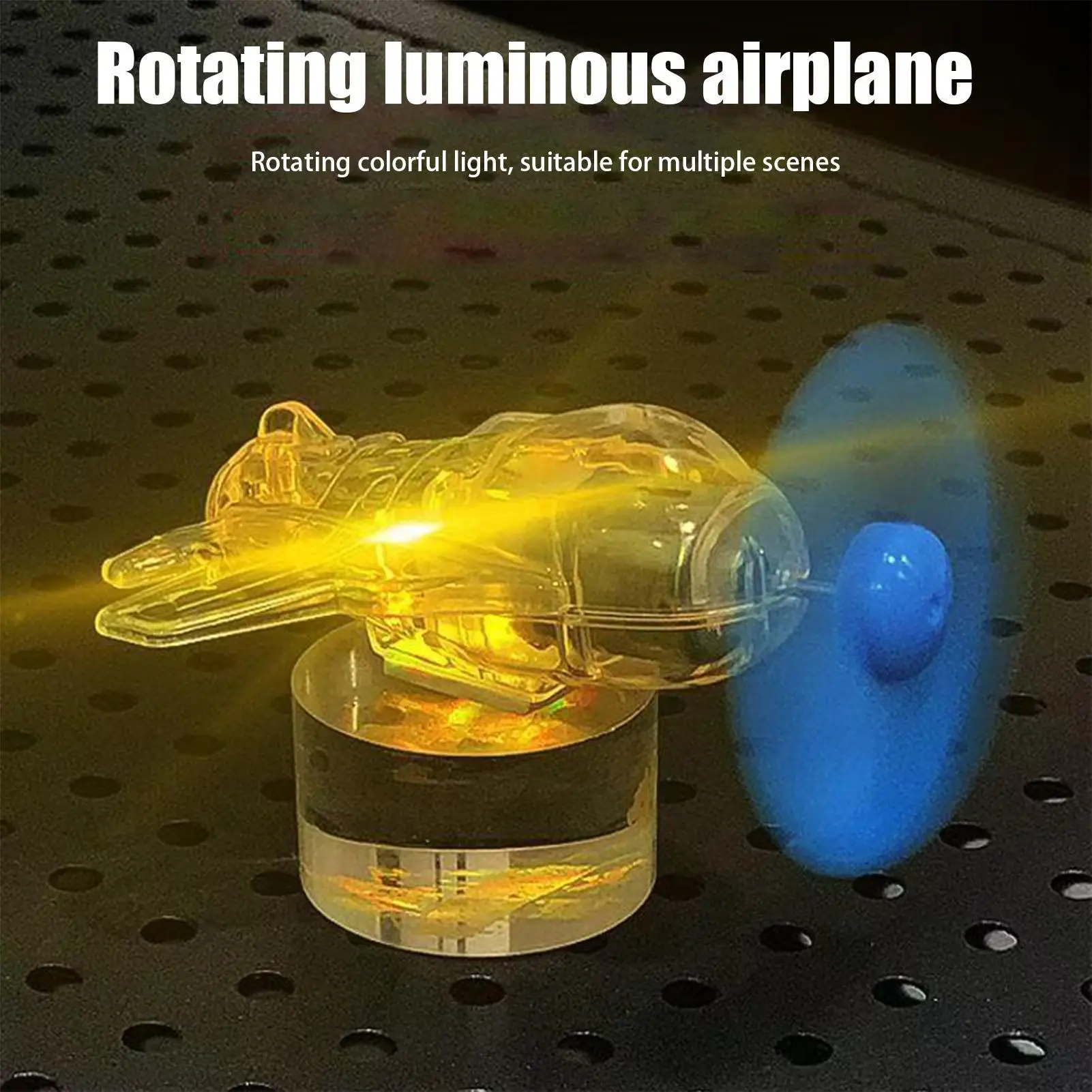 دراجة نارية كهربائية سيارة LED أضواء ملونة تصميم طائرة تعمل بالرياح البلاستيك اكسسوارات السيارات الداخلية الديكور