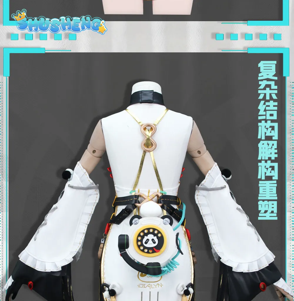 

Костюм для косплея Zenless Zone Zero Dialyn: униформа, серьги, головной убор, аксессуары Крампуса, Хэллоуин, ZZZ, женский, размеры XS-XXXL