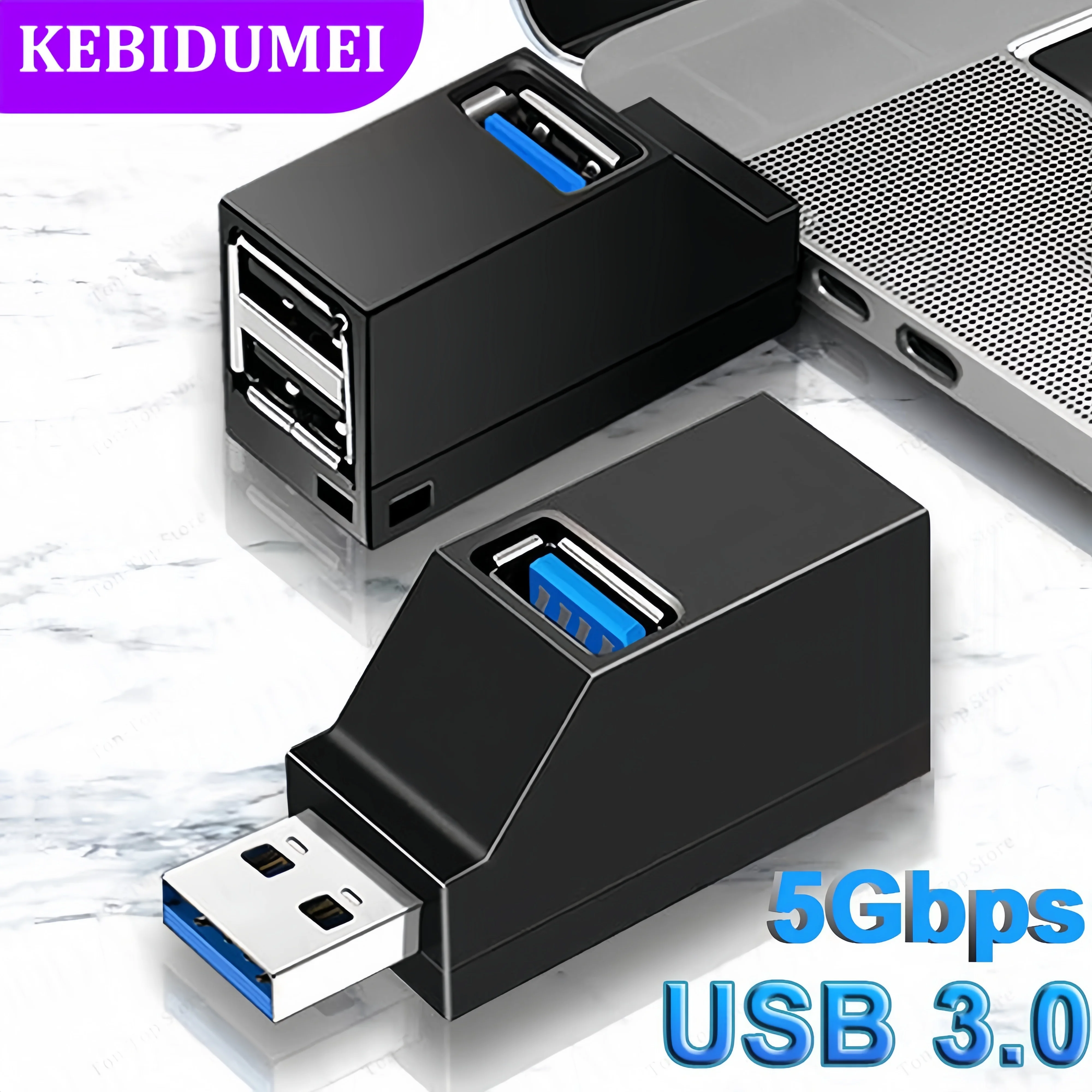 3-in-1 USB HUB USB 3.0 Adapter USB Docking Station USB Splitter Extender OTG Adapter 5Gbps High Speed for PC Laptop Macbook