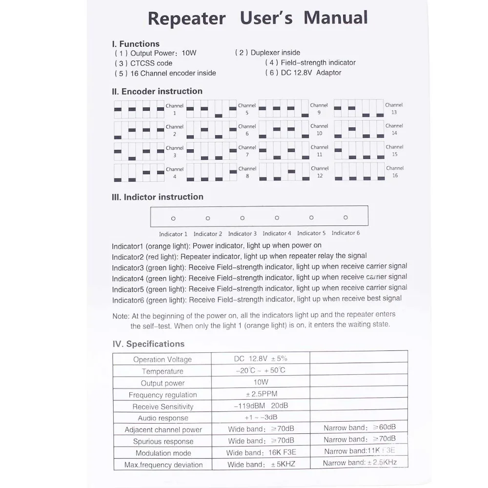 Customized Full Duplex Analog Portable Repeater 10W Two Way Radio Repeater  UHF Power Amplifier Power Divider