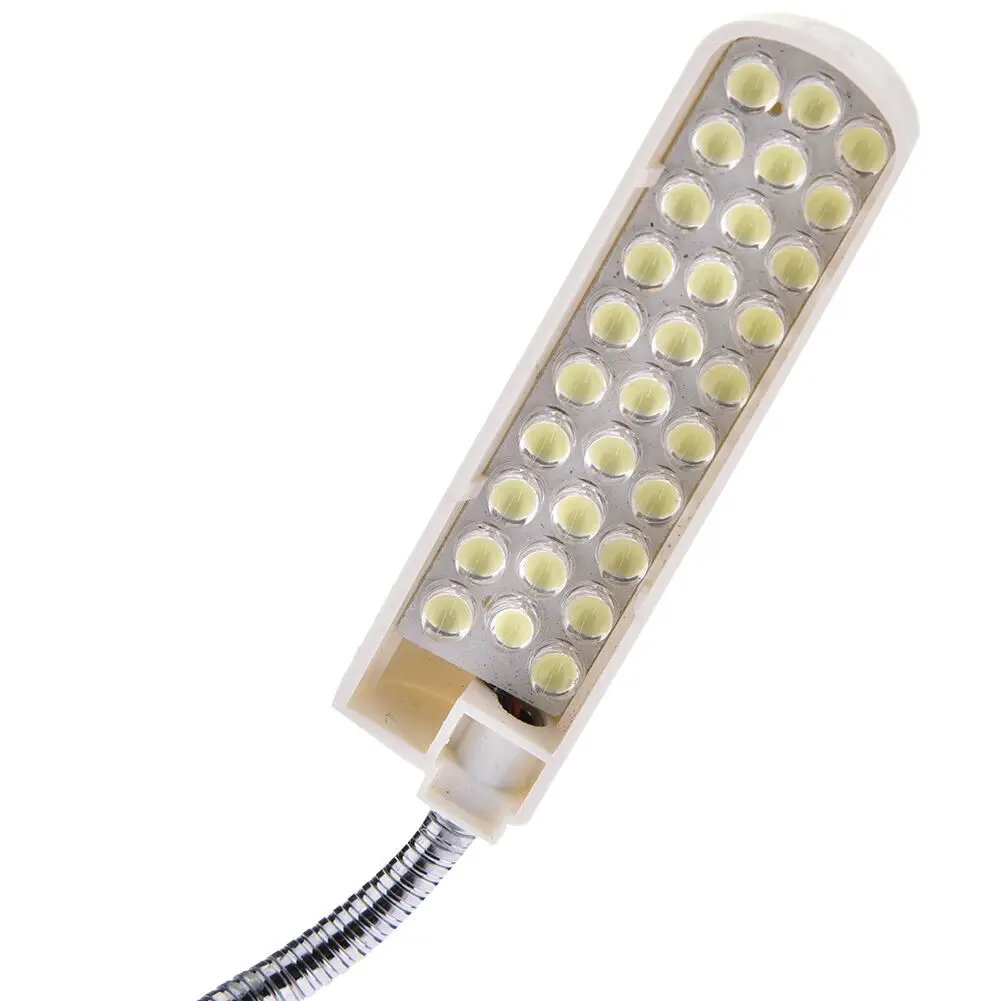 Luz LED portátil para máquina de coser, Base de montaje magnético, lámpara de cuello de cisne para todas las máquinas de coser, iluminación, 30 LED