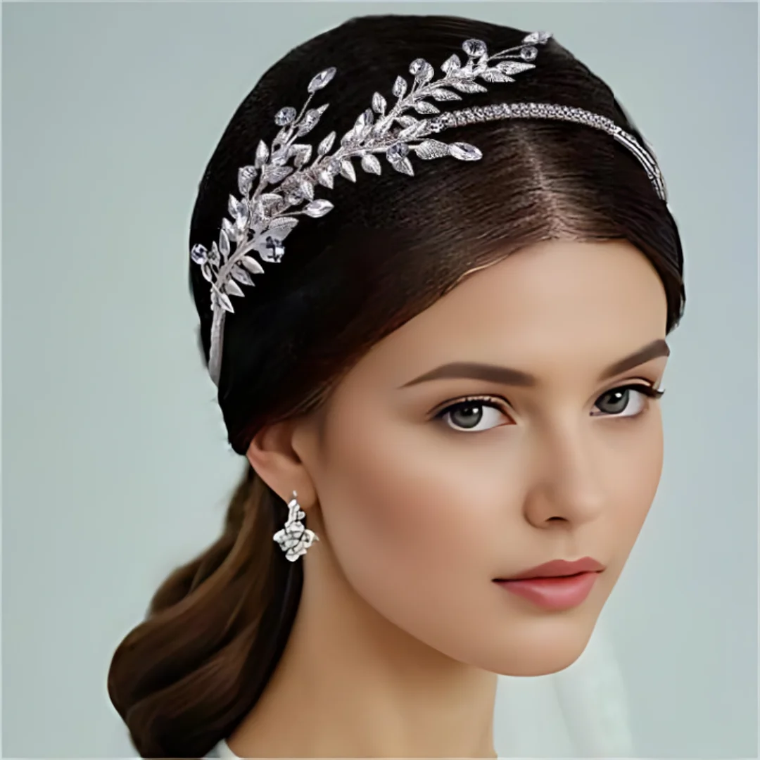 Elegant Bridal Headband Alloy Leaf Wedding Head Hoop Bride Hair Accessories Ornament for Party Girls Headdress HP550