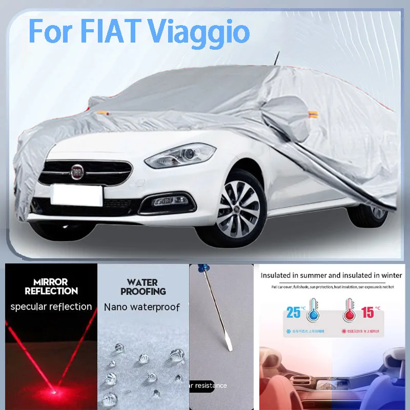 For FIAT Viaggio Full Car cover with UV protection and Winter Insulation roles,Rainproof,Snowproof Ati-frost properties.